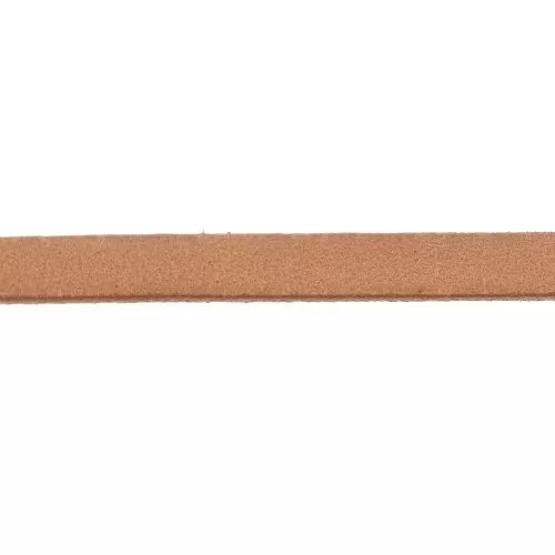 Lacet cuir 5x2 mm - Naturel x30cm
