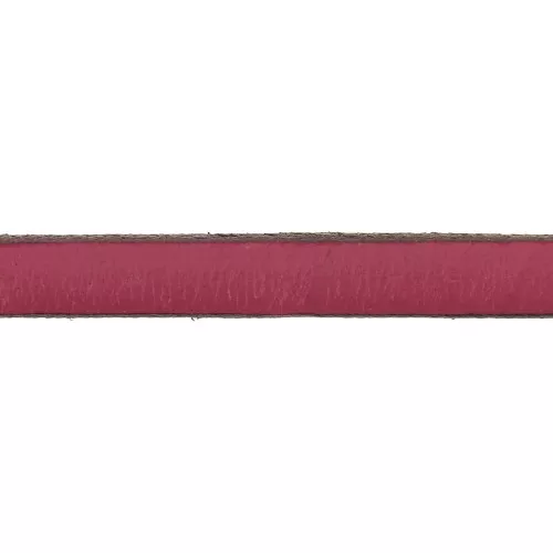 Lacet cuir 5x2.1 mm Fuchsia x30cm