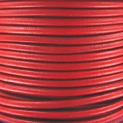 Cordon cuir européen 4 mm - Rouge x1m