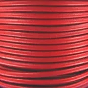 Cordon cuir européen 4 mm - Rouge x1m