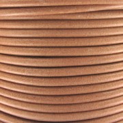 Cordon cuir européen 4 mm - Naturel x1m