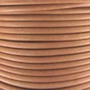 Cordon cuir européen 4 mm - Naturel x1m