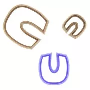 3 emporte-pièces pour modelage et pâte polymère - Arc-en-ciel 2