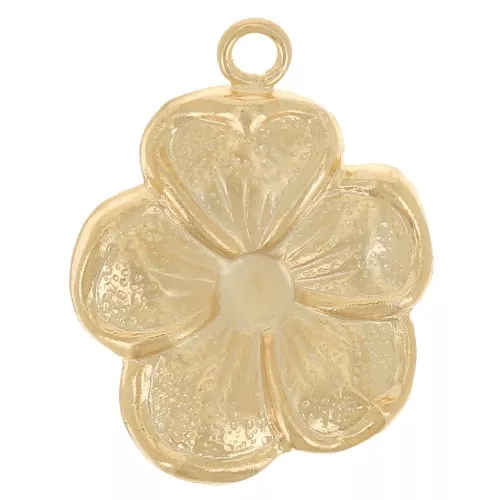 Breloque fleur 14x11 mm - Gold filled (or laminé) x1