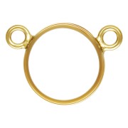 Intercalaire cercle évidé 2 anneaux 9x7 mm - Gold filled (or laminé)  x1