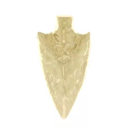 Élément pointe ethnique martelé à coller 16x8 mm - Gold filled (or laminé) x1