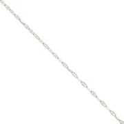 Chaîne maille fantaisie - résine époxy 1.5 mm - Blanc - Acier inoxydable x90cm