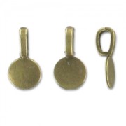 Attache pendentif à coller 18,5 mm bronze x1|raw }}