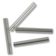 Preciosa Perles rocailles tubes 20 mm Black Diamond Silver Lined x20g