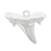 Pendentif dent de requin 13x16 mm - Placage Argent fin x1|raw }}
