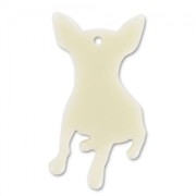 Pendentif chien 58 mm Crème x1|raw }}