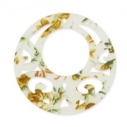 Pendentif décoré 46 mm Fleuri x1|raw }}