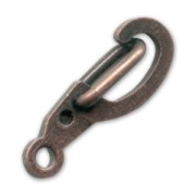 Fermoirs mousquetons de sécurité 14 mm - Cuivré vieilli x10