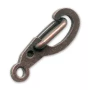 Fermoirs mousquetons de sécurité 14 mm - Cuivré vieilli x10