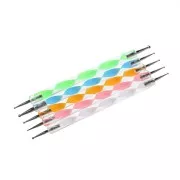 Set de 5 dotting tools double pointes - Multicolore