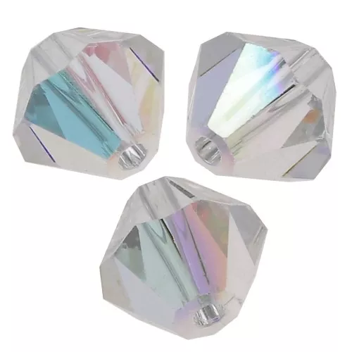 Perles toupies Preciosa - Rondelle Bead 6 mm - Crystal AB x12
