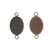 Serti Eco intercalaire pour cabochon fond plat 18x13 mm cuivré v|raw }}