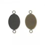 Serti Eco intercalaire pour cabochon fond plat 18x13 mm bronze