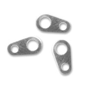 Attaches ovales 6x3 mm rhodié x144|raw }}