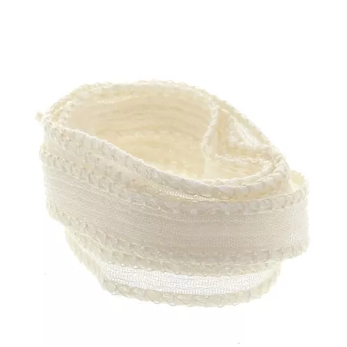 Ruban de soie 10 mm - Ecru x85cm
