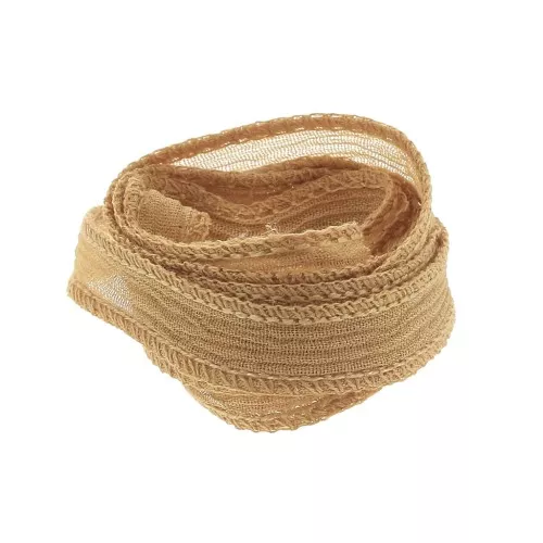 Ruban de soie 10 mm - Caramel clair x85cm