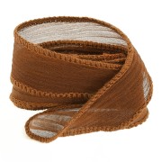 Ruban de soie 10 mm - Sepia x85cm|raw }}