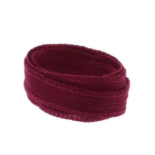 Ruban de soie 10 mm - Rouge foncé x85cm