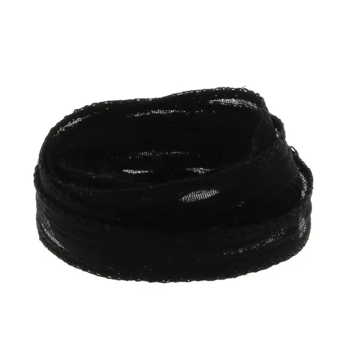 Ruban de soie 10 mm - Noir x85cm