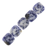 Perle facettée carrée 12 mm en pierre gemme - Sodalite x1