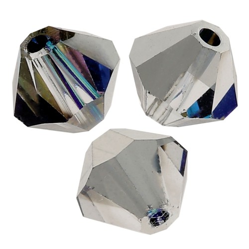 Perles toupies Preciosa - Rondelle Bead 6 mm - Crystal Bermuda Blue x12