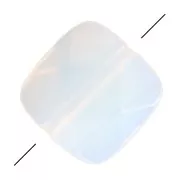 Perle facettée carrée 12 mm en imitation pierre gemme - Opalite x1