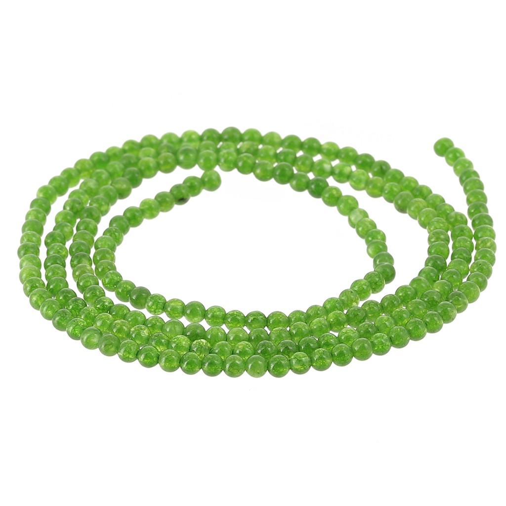 5 Perles En Jade Vert Olive 8mm - Perçage 2.5mm - Neuf - Création Bijoux - EAN 4558550027559