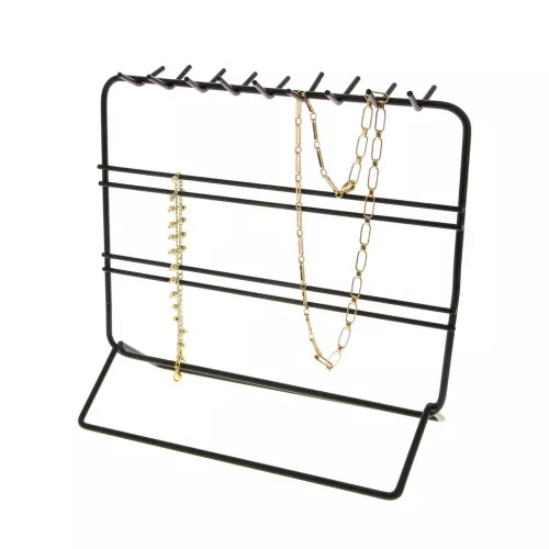 Porte bijoux - présentoir à bijoux 20x21 cm en métal - Noir x1