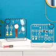 Porte bijoux - présentoir à bijoux 20x21 cm en métal - Noir x1