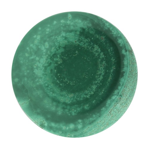 Cabochon rond plat 20 mm en pierre gemme - Malachite x1