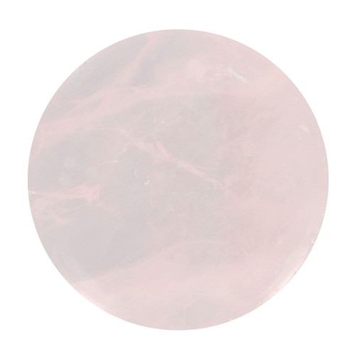 Cabochon rond plat 20 mm - Quartz rose x1