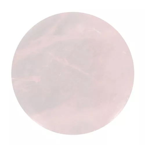 Cabochon rond plat 20 mm - Quartz rose x1