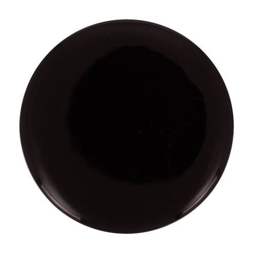 Cabochon rond plat 20 mm - Onyx noir x1