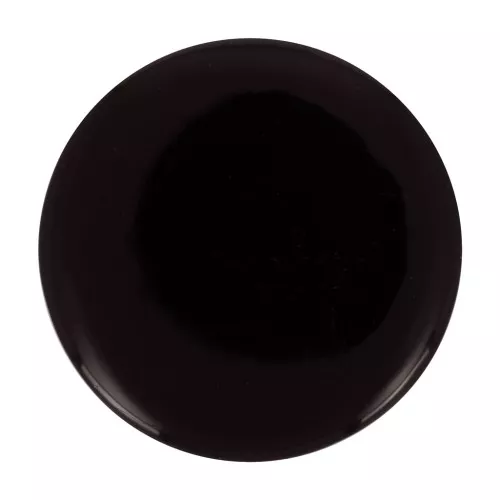 Cabochon rond plat 20 mm - Onyx noir x1