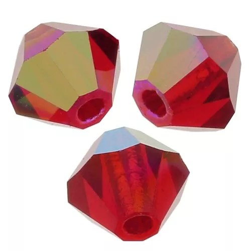 Perles toupies Preciosa - Rondelle Bead 4 mm - Light Siam AB x30
