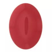 Cabochon ovale en résine opaque 18x13 mm - Rouge clair x1