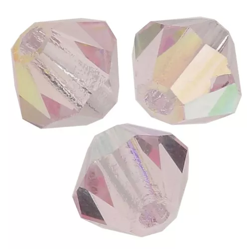 Perles toupies Preciosa - Rondelle Bead 4 mm - Light Rose AB x30