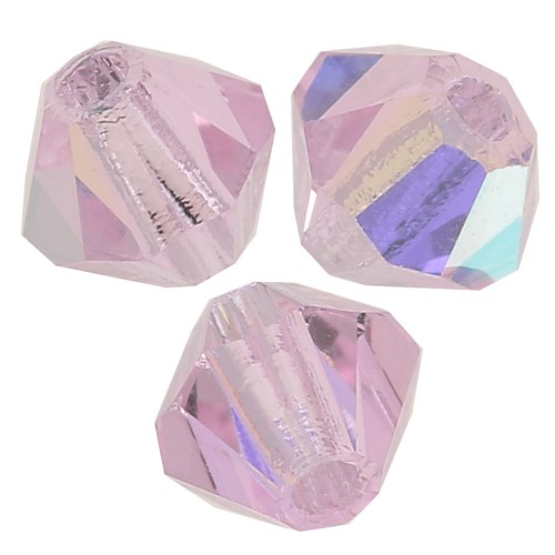 Perles toupies Preciosa - Rondelle Bead 4 mm - Pink Sapphire AB x30