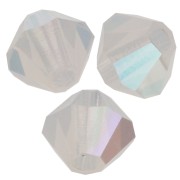 Perles toupies Preciosa - Rondelle Bead 4 mm - White Opal AB x30|raw }}