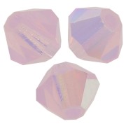Perles toupies Preciosa - Rondelle Bead 4 mm - Rose Opal AB x30