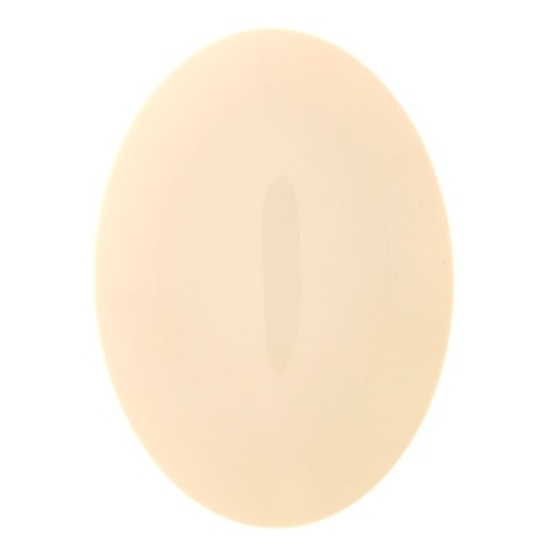 Cabochon ovale en résine opaque 25x18 mm - Ivoire x1