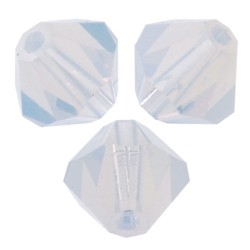 Perles toupies Preciosa - Rondelle Bead 4 mm - White Opal x30