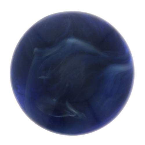Cabochon rond 14 mm en résine opaque - Bleu marine marbré x1