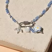 Perles toupies Preciosa - Rondelle Bead 4 mm - Sapphire x30