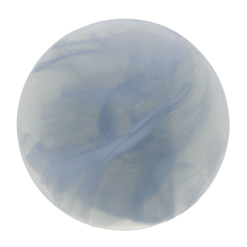 Cabochon rond 14 mm en résine - Bleu gris marbré x1